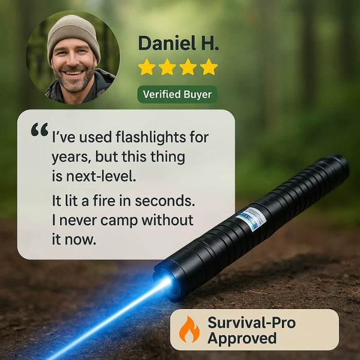 Linterna láser, antorcha impermeable AeroForge Pro para encender fuego durante acampadas
