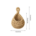 Coș suspendat, iută împletită manual, accent decorativ rustic boho pentru casă