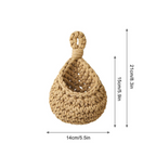 Coș suspendat, iută împletită manual, accent decorativ rustic boho pentru casă