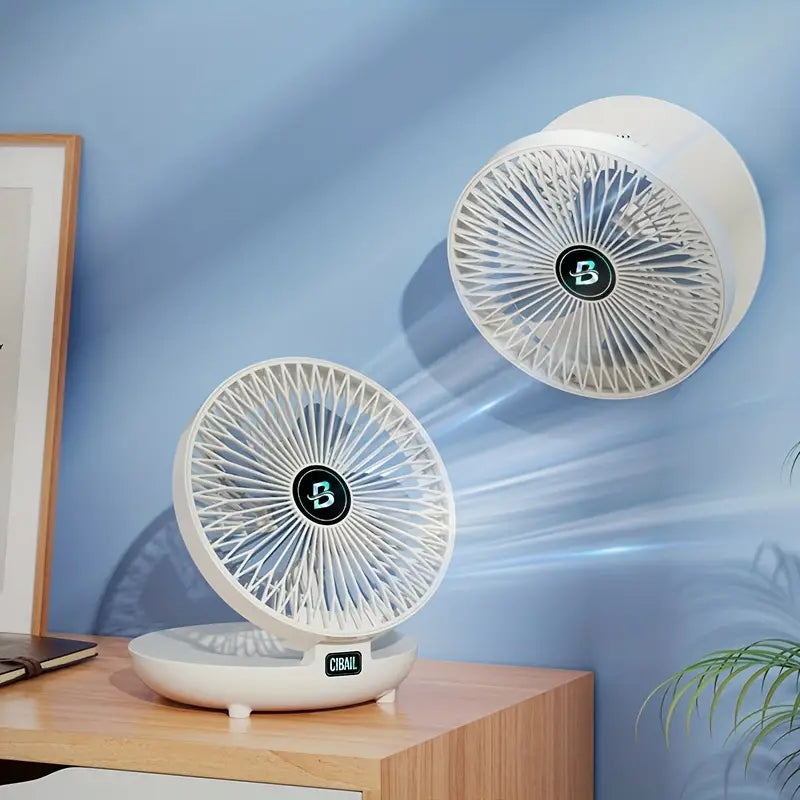 Ventilador USB plegable de pared, refrigeración personal ultrasilenciosa