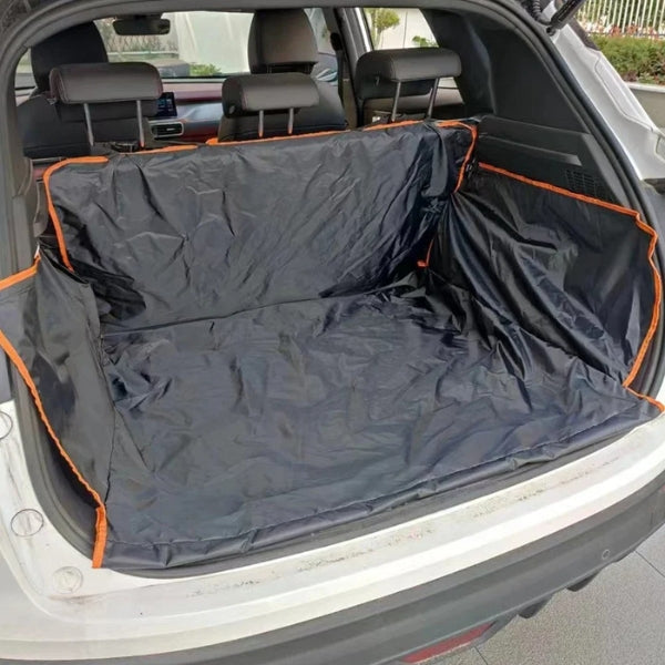 Cama-asiento de coche para perros con arnés de seguridad y bordes elevados, para perros medianos y grandes