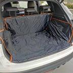 Cama-asiento de coche para perros con arnés de seguridad y bordes elevados, para perros medianos y grandes