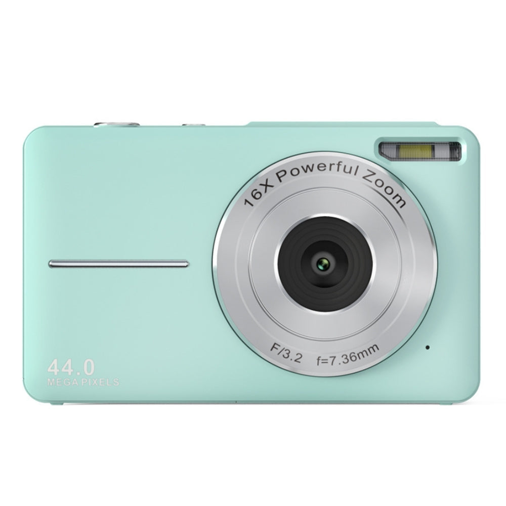 Wiederaufladbare Vlogging-Kamera mit 16-fachem Zoom, 44-MP-Fotos und 1080p-Video