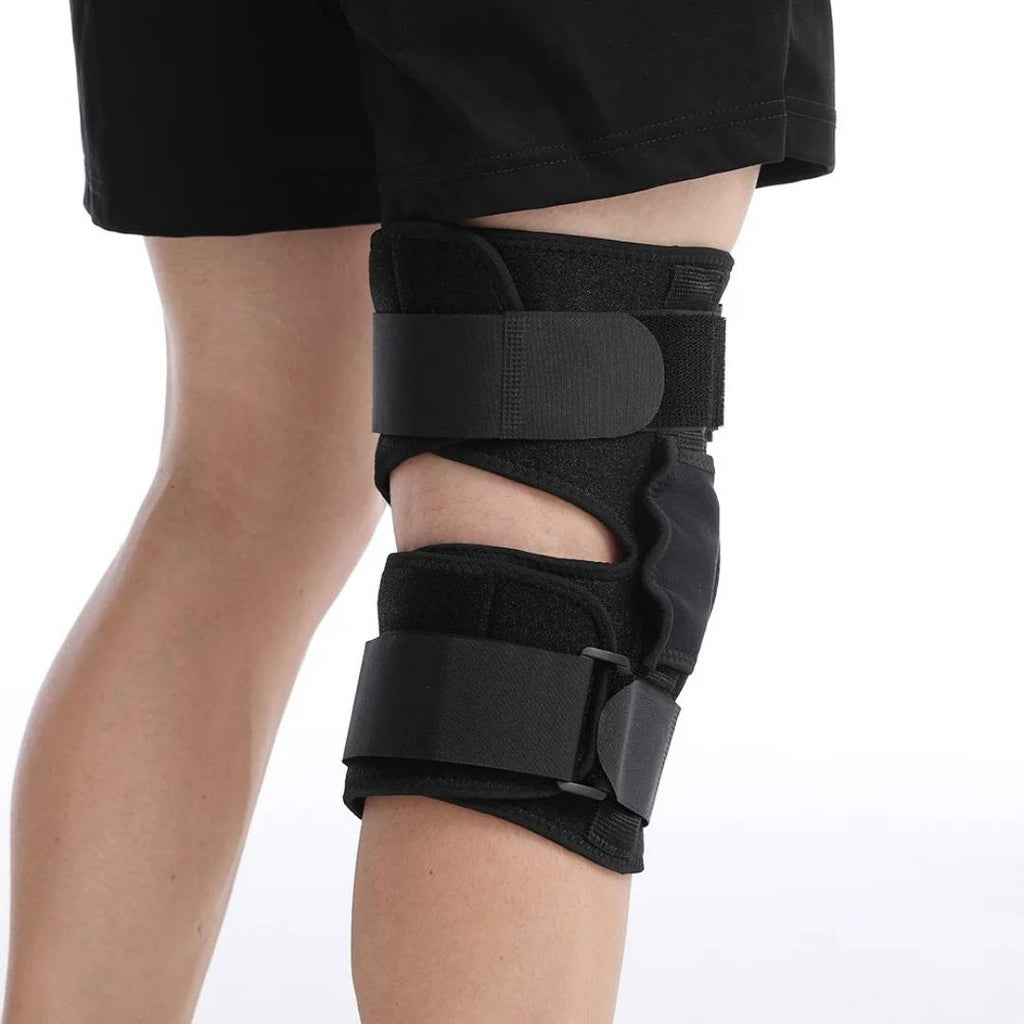 OrthoSustain-Knieorthese mit offener Patella und Doppelscharnieren für aktive Bewegung