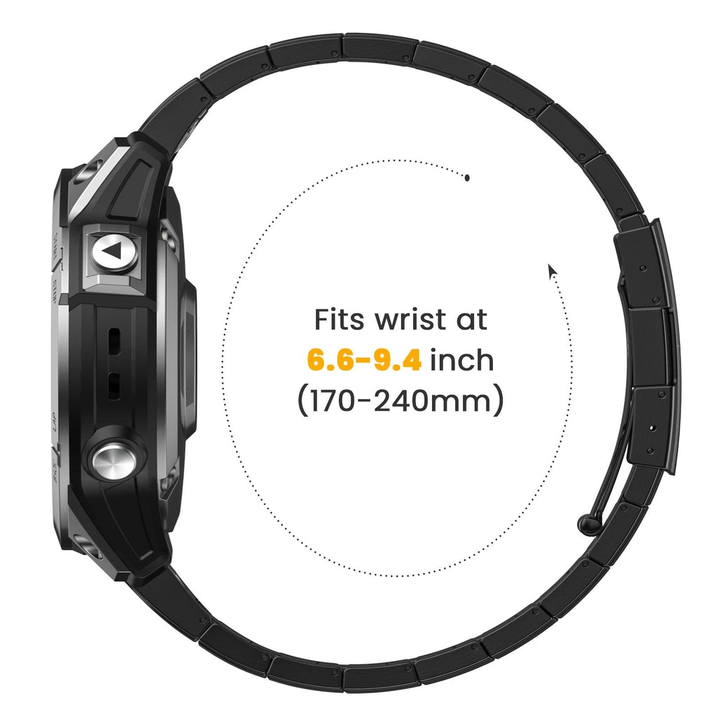Pasek do zegarka z tytanowym powłoką DLC do serii Garmin Fenix, z magnetycznym zapięciem Kireya