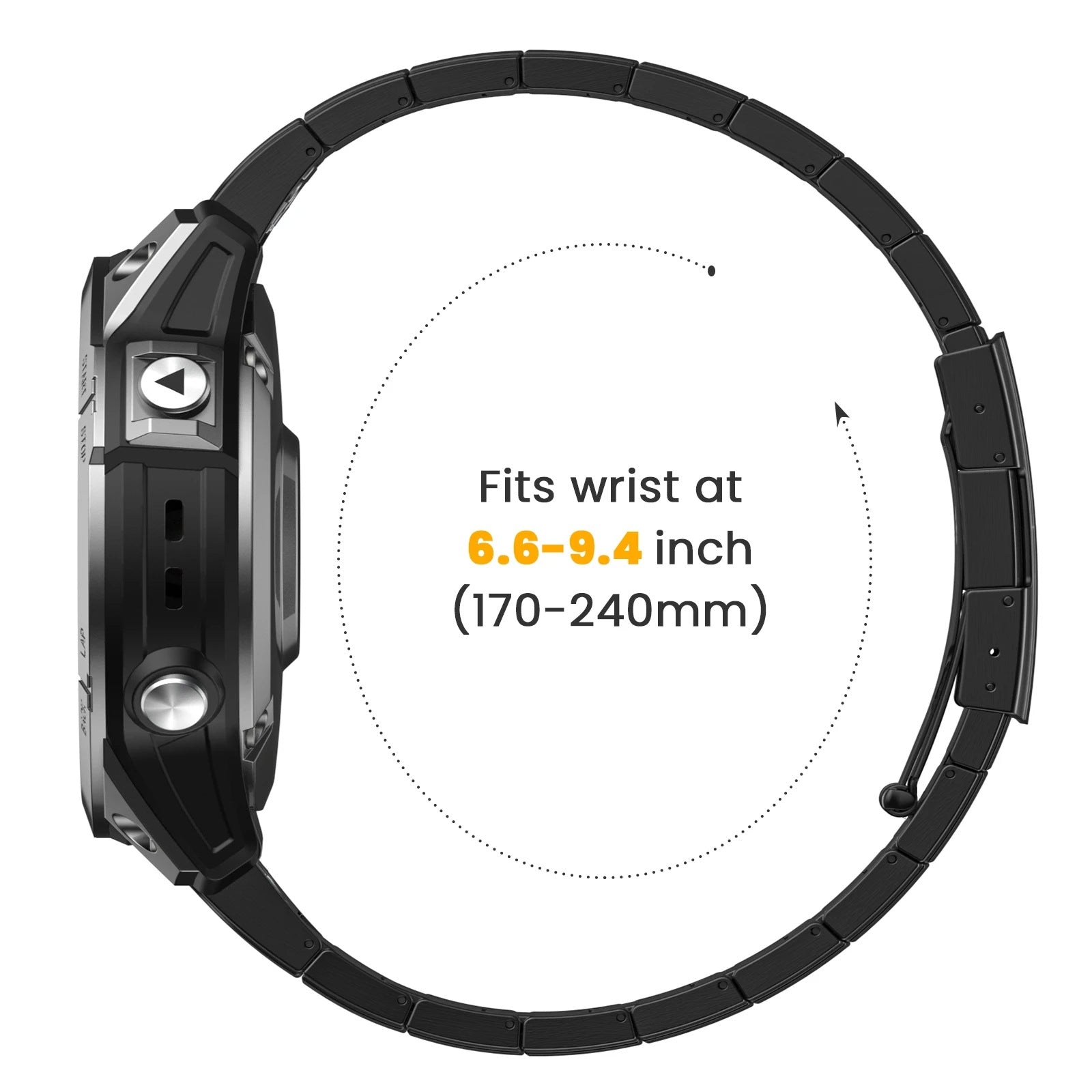 Pasek do zegarka z tytanowym powłoką DLC do serii Garmin Fenix, z magnetycznym zapięciem Kireya