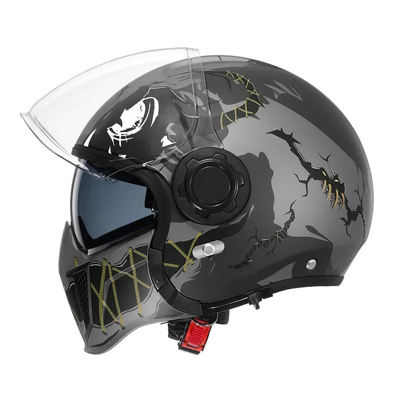Modulární motocyklová přilba AstraGuard, dvojitý visor, certifikace ECE a DOT