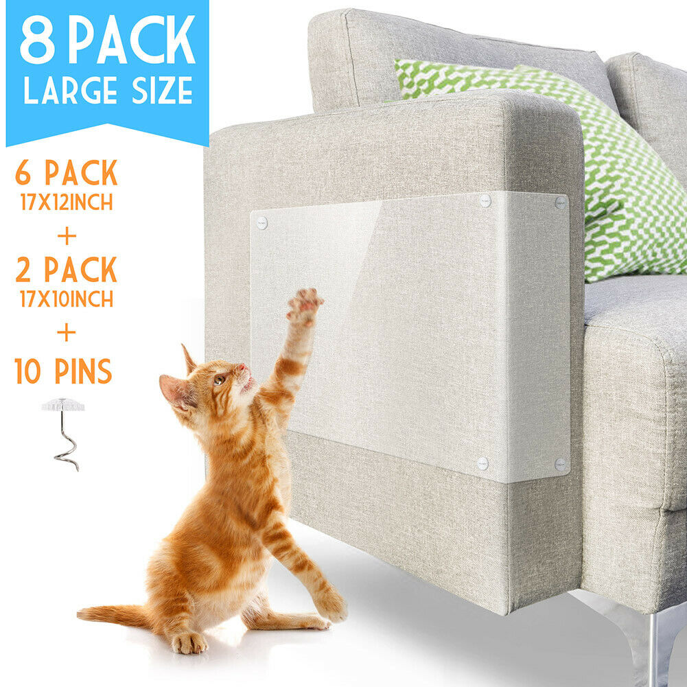 猫の引っかき防止家具保護パッド、PawShield 8ピースソファガードセット