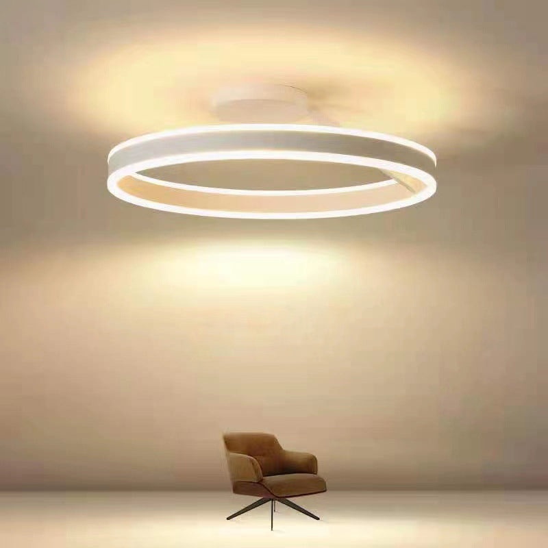 LumaAura Gold-Finish LED Ceiling Light, Black or White Trim, 2 Sizes