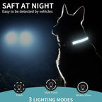 LumaPaw Waterproof Dog Collar, LED Light & AirTag Tracker Slot