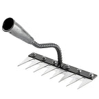 ThriveGard Steel-Tooth Garden Weeding Rake, Ergonomic Adjustable Grip