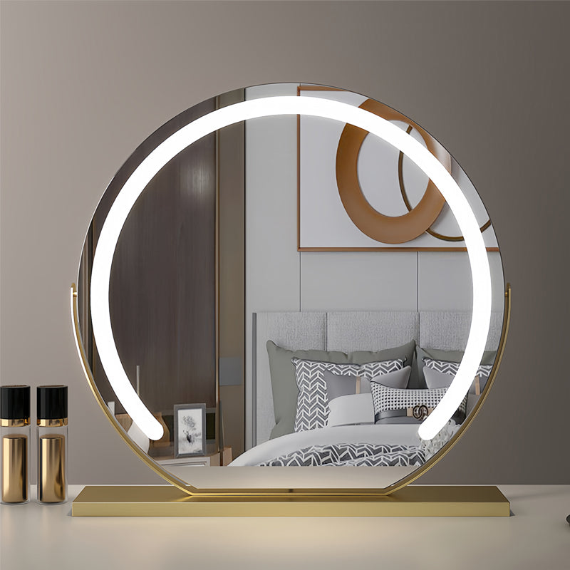 מראת איפור עגולה Luminara עם תאורת LED מתכווננת באמצעות מגע
