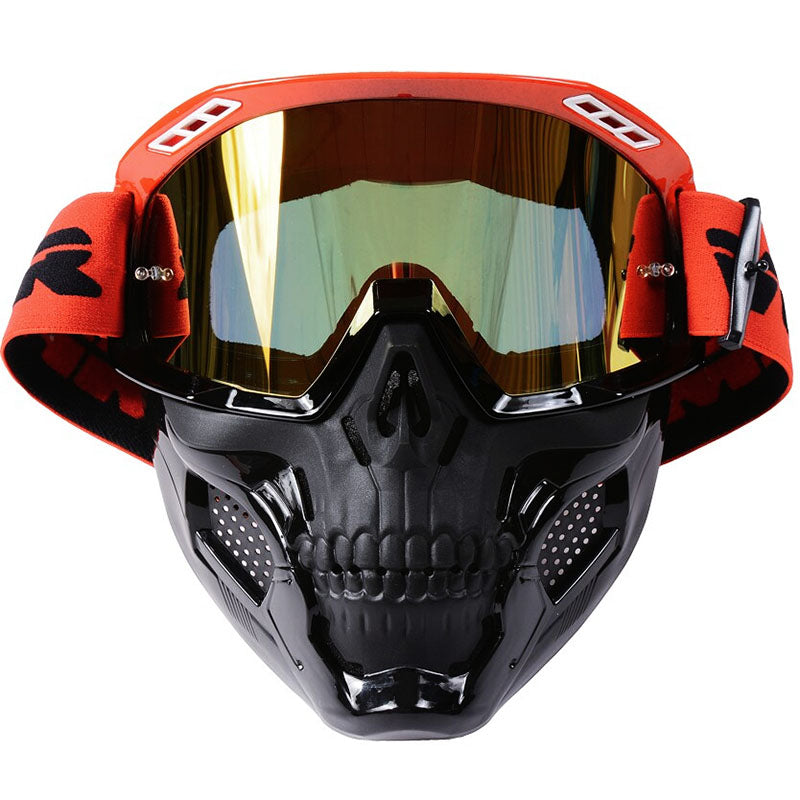 SpectraRider Motorcycle Goggles, Impact-Resistant PC Lens, Removable Mask