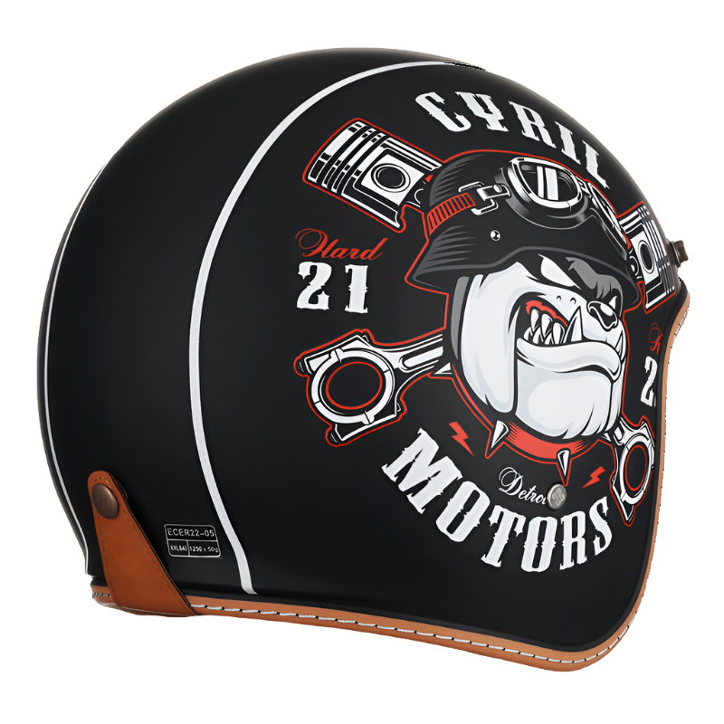 LumaPeak KB2 Motorradhelm mit offenem Gesicht, leichte ABS-Schale, DOT- und ECE-zertifiziert