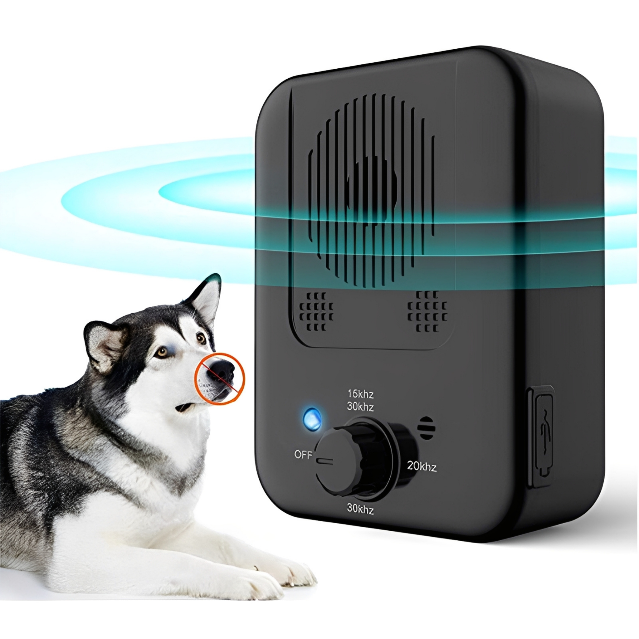 Dispositivo ultrassónico portátil para impedir o ladrar, para treinar cães em casa e nos passeios