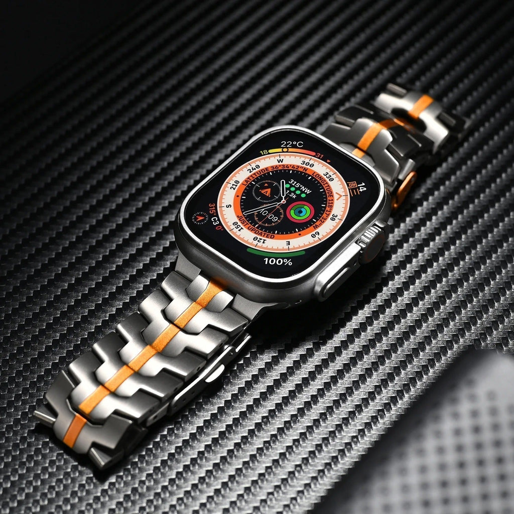 Titanový řemínek pro Apple Watch, hypoalergenní spona Veralis, rychlé uvolnění