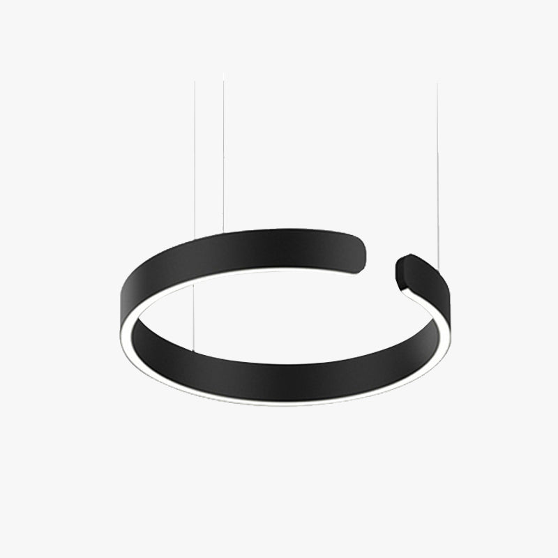 LyraHalo Pendant Light, Round Metal Design, Dimmable LED