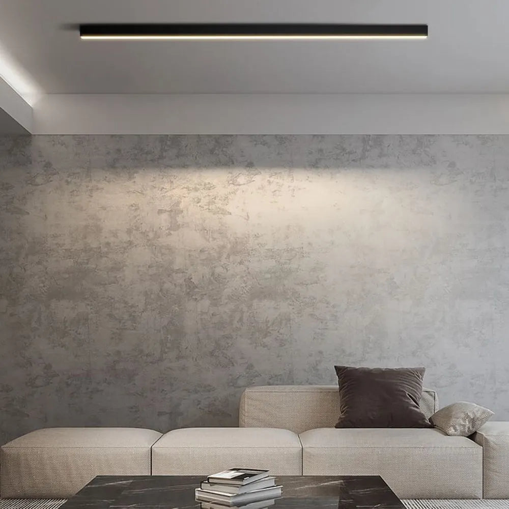 גוף תאורת תקרה ליניארי LED נוארליין, גימור שחור, 4 אורכים