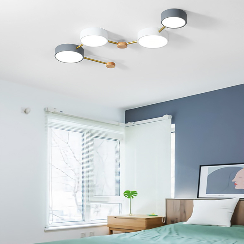 Arisha Modern LED Ceiling Light Log Living Room Bedroom White Grey | Fioriscas