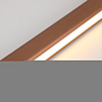 Lampa wisząca LED Nexis z liniową ramą, czarno-brązowe wykończenie