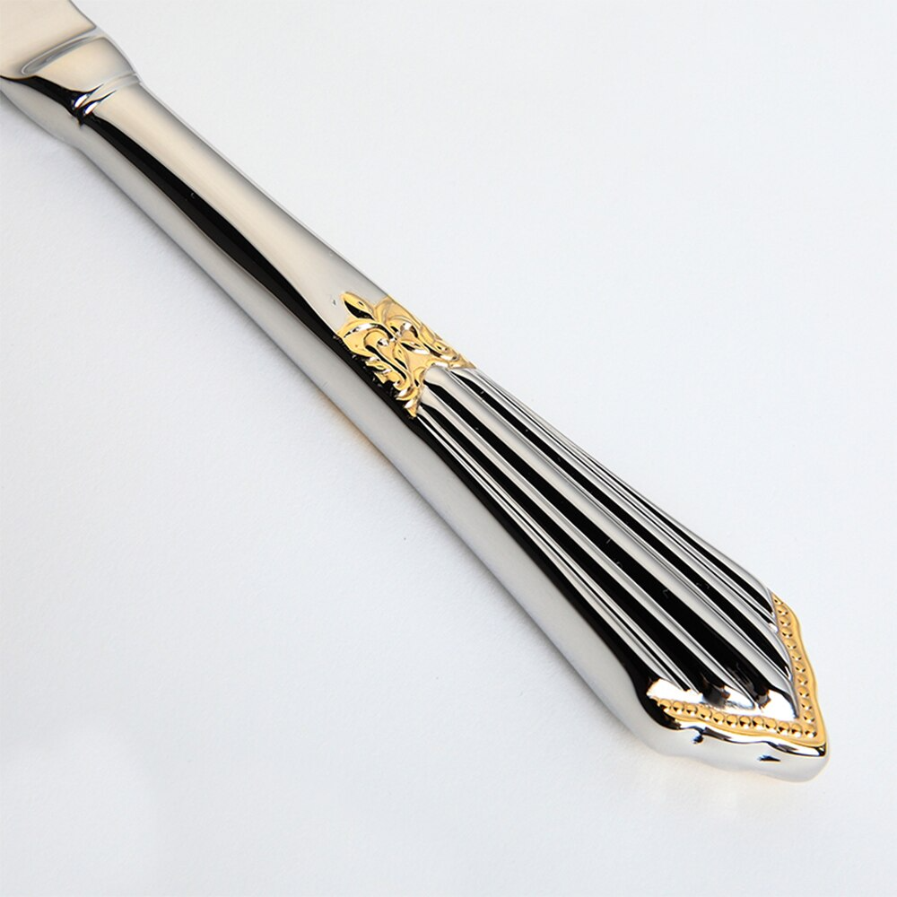 Gold-Tone Cutlery Set, Aurelia Handcrafted 18/10 Stainless Steel