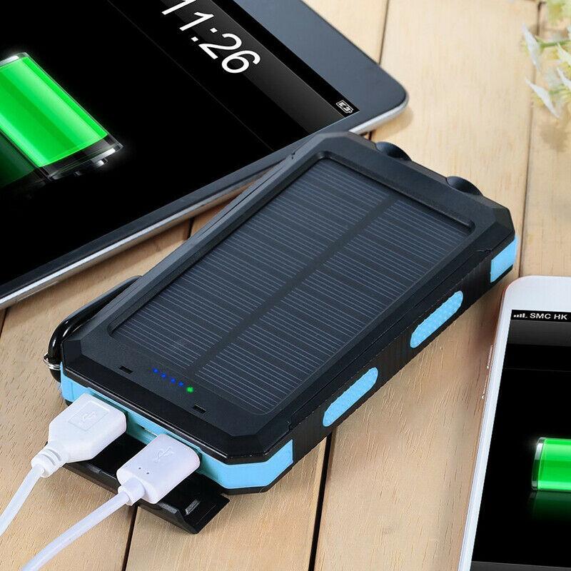50000mAh Solar Power Bank With Dual USB Ports, Waterproof