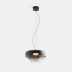 FjordLumen Glass Pendant Light, Warm LED Glow, Multi-Tier Design