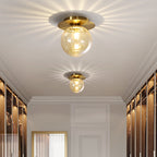 Ceiling Light Fitting, Gold Frame With Smoked Glass Shade, AureliaGlow
