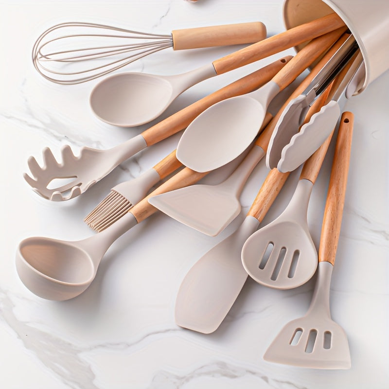 Set de 12 piese ustensile de bucătărie din silicon CulinaPro, rezistente la căldură