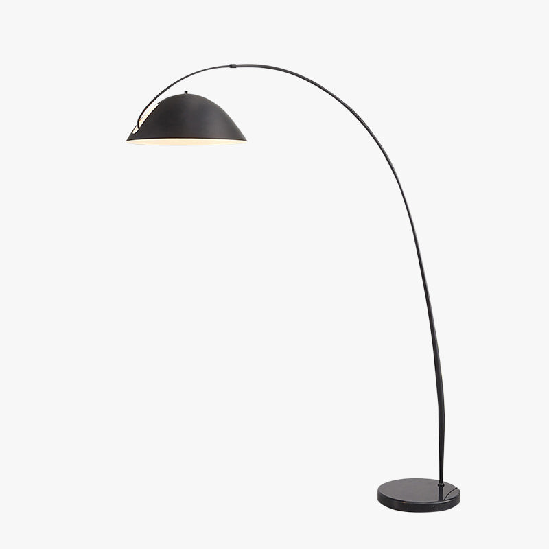 Avi Modrn Fishing Rod Metal Floor Lamp, Black | Fioriscas