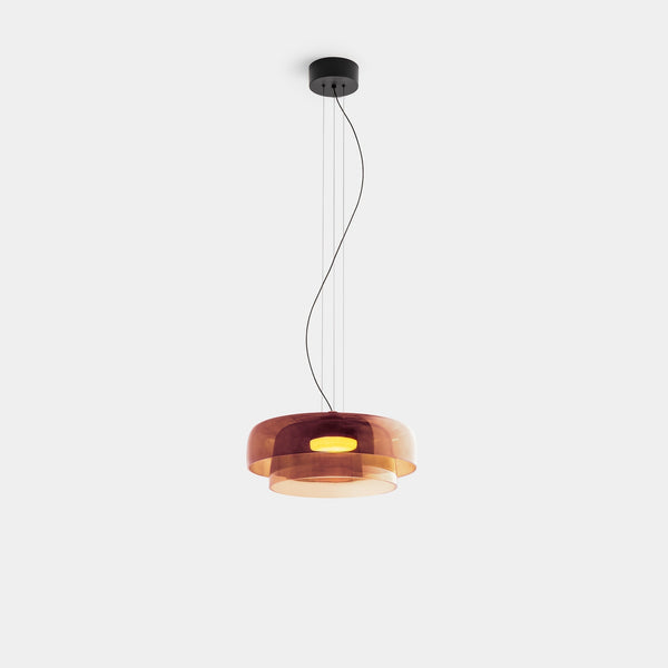 FjordLumen Glass Pendant Light, Warm LED Glow, Multi-Tier Design