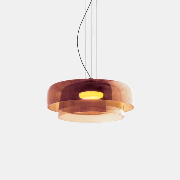 FjordLumen Glass Pendant Light, Warm LED Glow, Multi-Tier Design