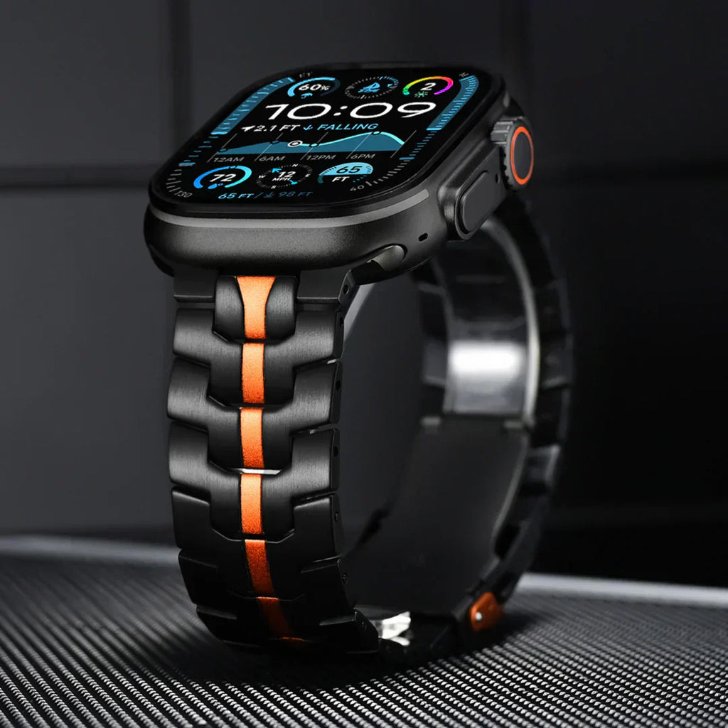 Titanový řemínek Apple Watch, Aurex titan třídy 2, lehký 62 g