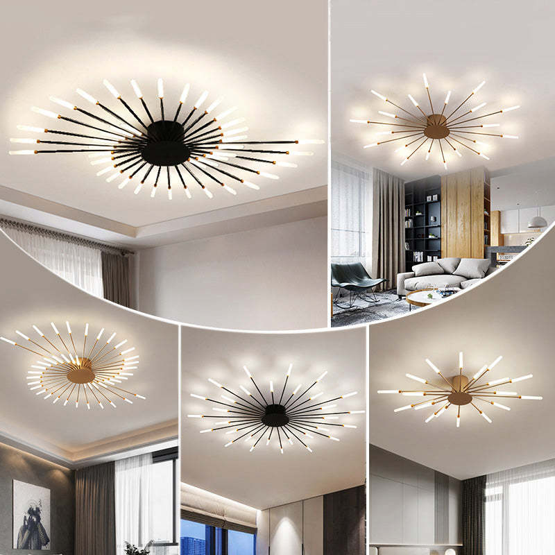 Asterra Albina Metal & Acrylic Flush Ceiling Light, 12W to 42W LED