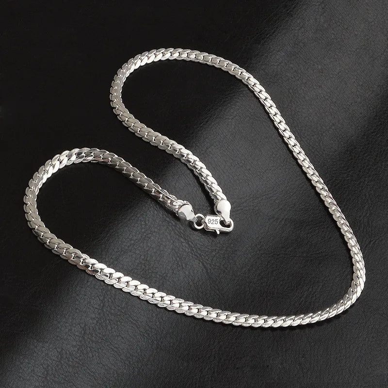 Aurelia Grace Sterling Silver Chain Necklace for Weddings
