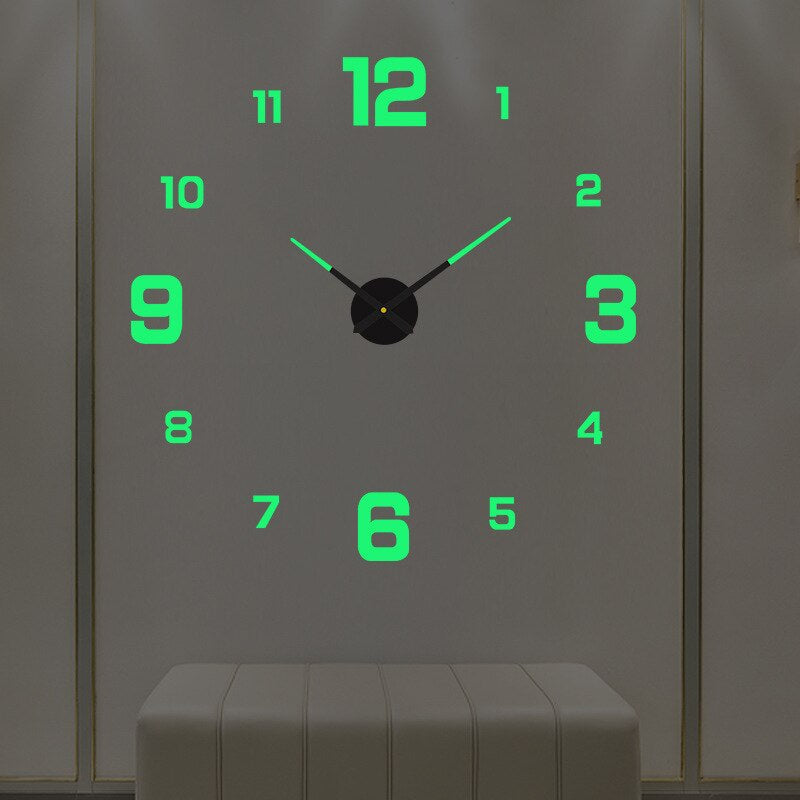 DIY 3D Wall Clock Kit, Numeral & Hand Layout, Two Size Ranges