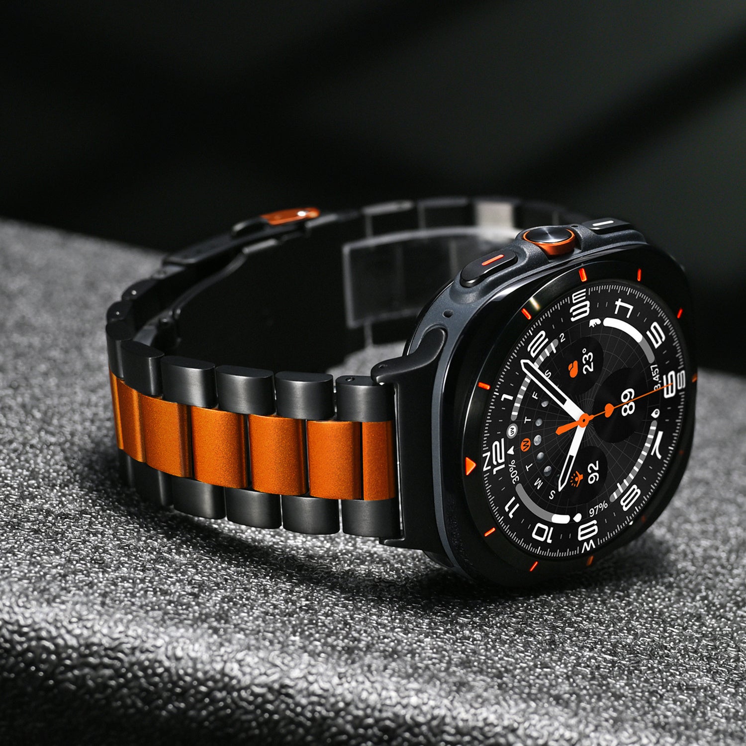 Aurex Titan-Uhrenarmband für Samsung Galaxy Watch Ultra, Faltschließe