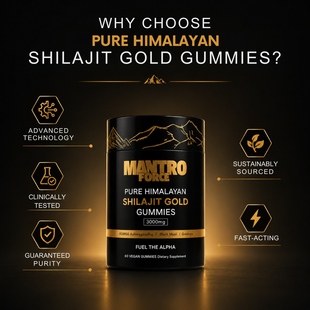 Gomas de Energia Shilajit para Vitalidade e Bem-Estar Diário