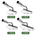 ThriveGard Steel-Tooth Garden Weeding Rake, Ergonomic Adjustable Grip
