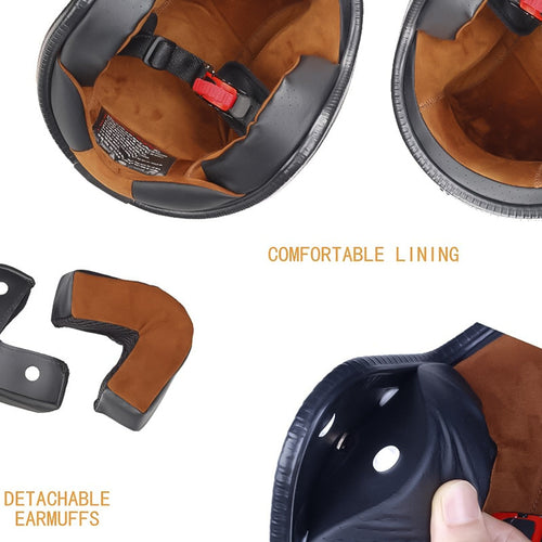 Casco da moto 3/4 con finitura argento, AstraVelo certificato DOT ed ECE