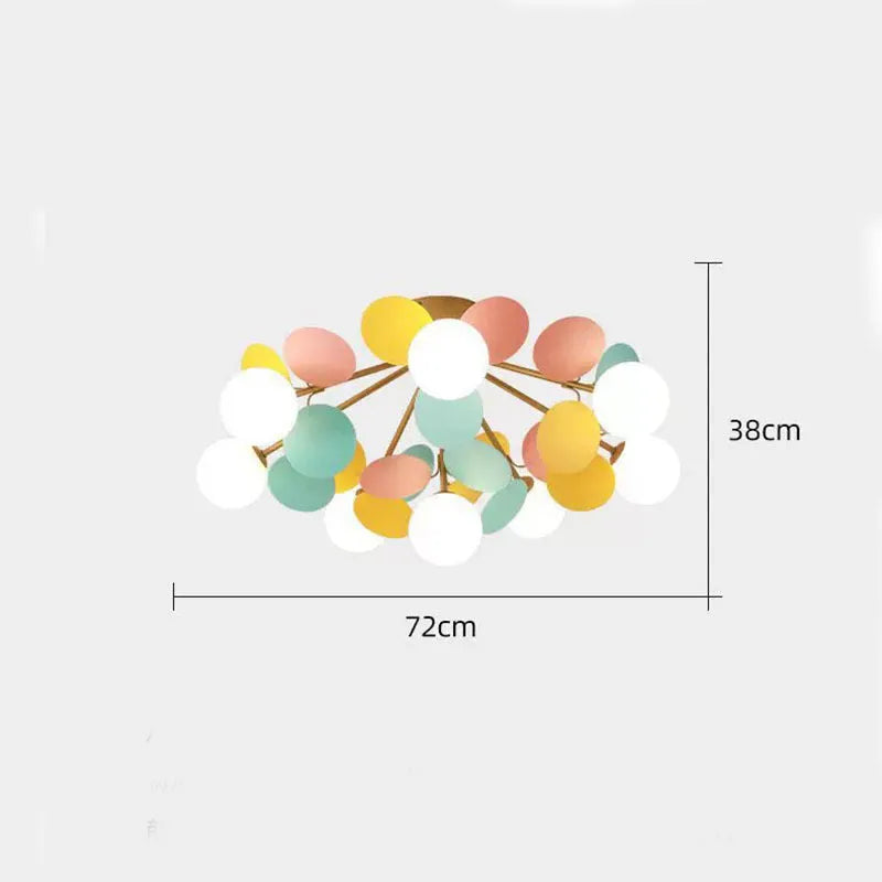 Aria Modern Bubble Cluster Ceiling Light, Colorful | Fioriscas