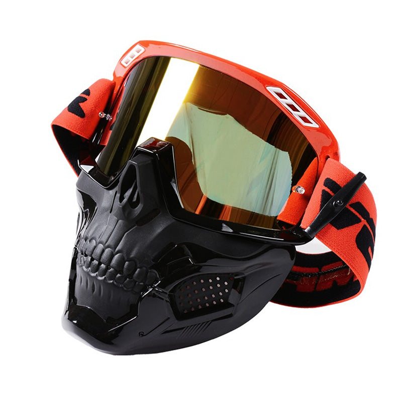 SpectraRider Motorcycle Goggles, Impact-Resistant PC Lens, Removable Mask
