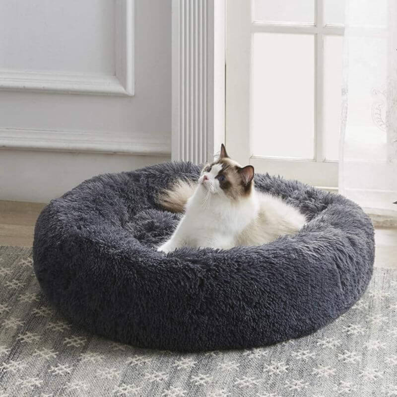 CalmPaws knus kattenbed, zacht kussen in maten XS tot en met XXL