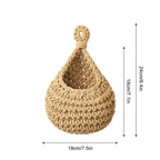 Coș suspendat, iută împletită manual, accent decorativ rustic boho pentru casă