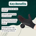 Windproof Thermal Touchscreen Gloves for Golf and Cycling