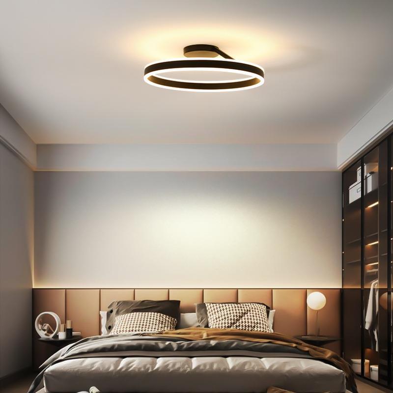 LumaAura Gold-Finish LED Ceiling Light, Black or White Trim, 2 Sizes