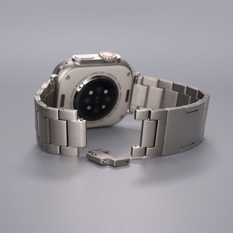 Bracelete de relógio Gravitiq de titânio de grau 2 para Apple Watch, fecho magnético