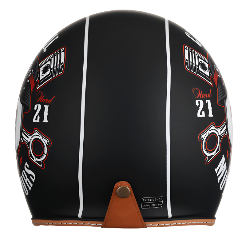 LumaPeak KB2 Motorradhelm mit offenem Gesicht, leichte ABS-Schale, DOT- und ECE-zertifiziert