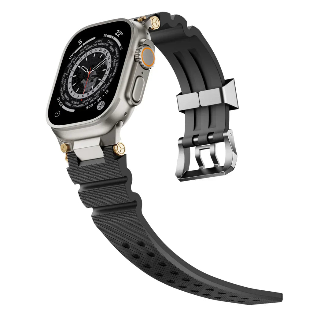Apple Watch-armband, ArloGear ventilerat silikonband med spänne i stål