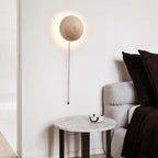 Asterra Travertine Wall Light, Cream Finish, Nordic Minimalist Style